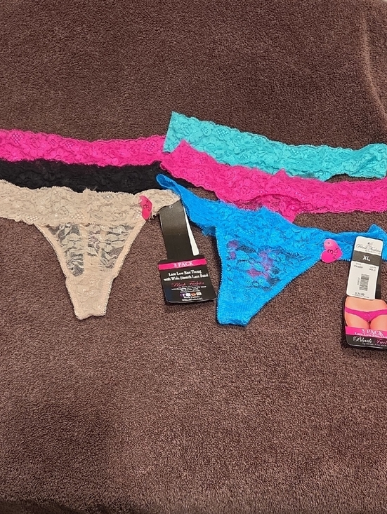 Black Fuchsia Other - Lot Of 6 NWT BLACK FUCHSIA XL Lace Low Rise Thongs